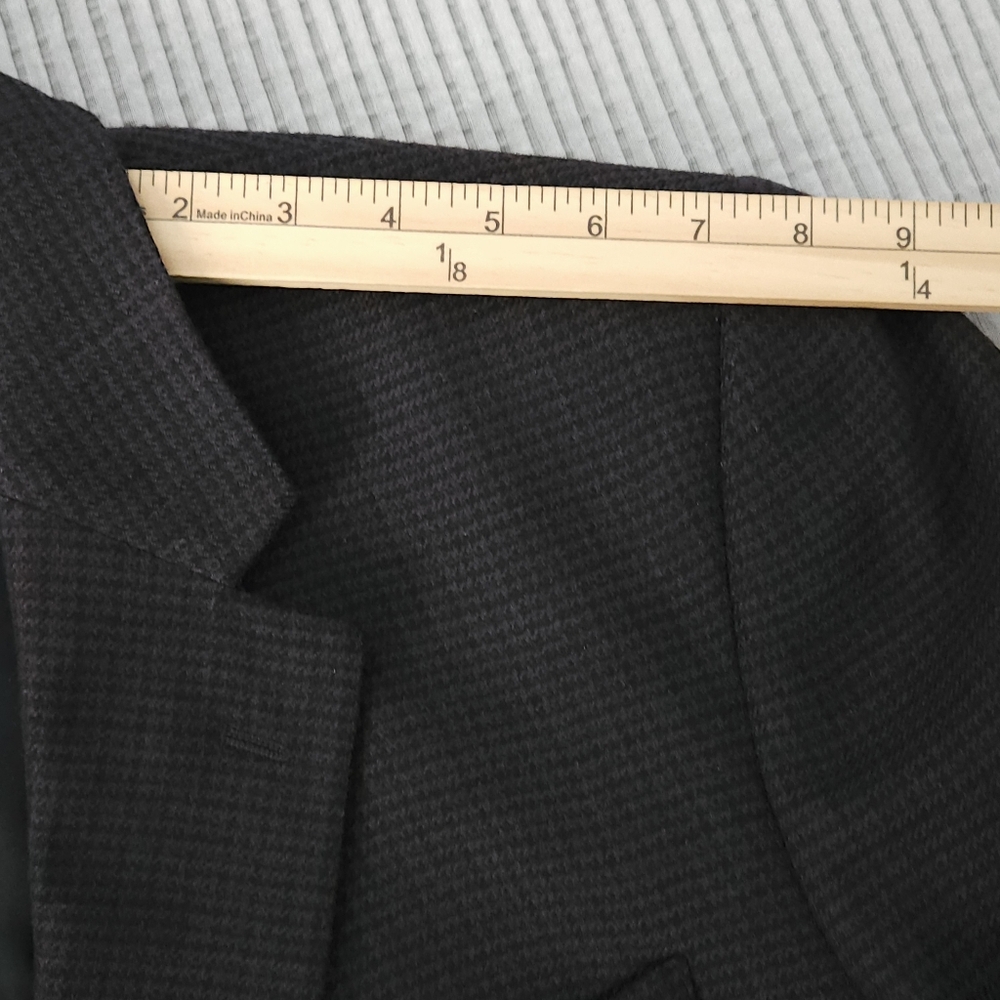 Jos A Bank Mens 46L Black 100% Wool Two Button Blazer Sport Coat Quiet Luxury - Picture 11 of 13